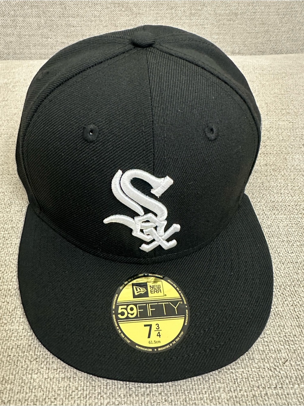 New Era Black Chicago White Sox 59Fifty size 7 3/4 05 World Series wool material